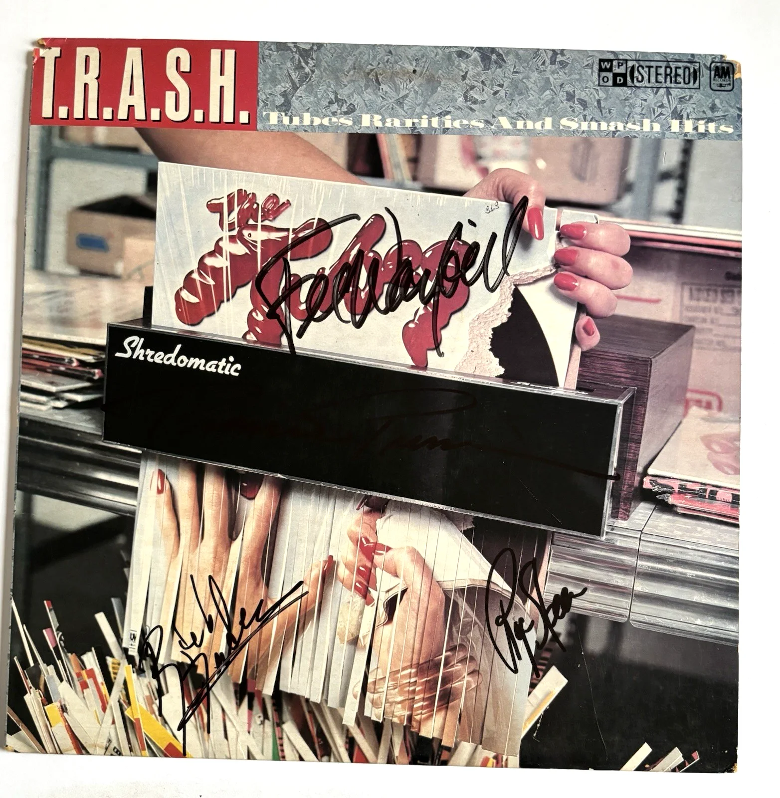 THE TUBES Signed TRASH Vinyl LP RECORD JSA COA Fee Waybill STEEN Anderson PRINCE, изображение 2