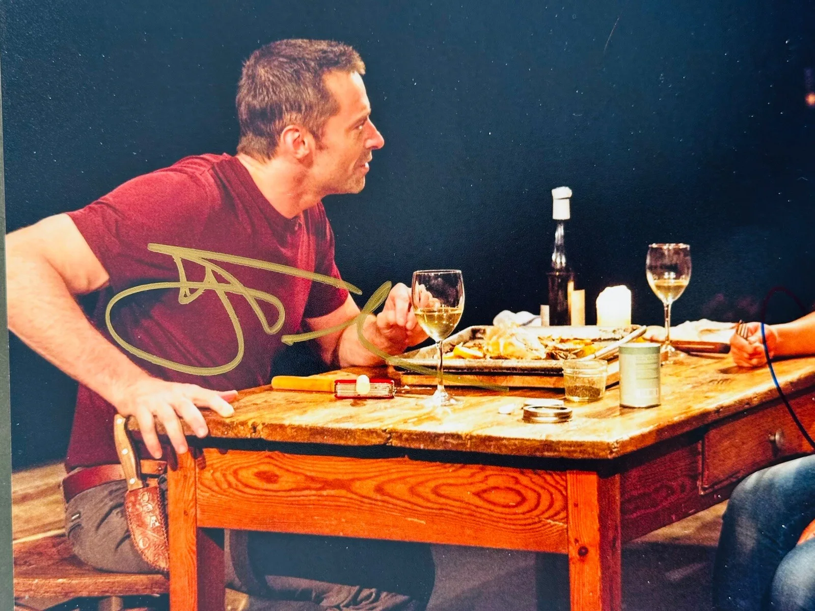 Hugh Jackmann, Cush Jumbo — Hugh Jackman & Cush Jumbo signed The River 8x10 Photo. Deadpool, Wolverine, изображение 2