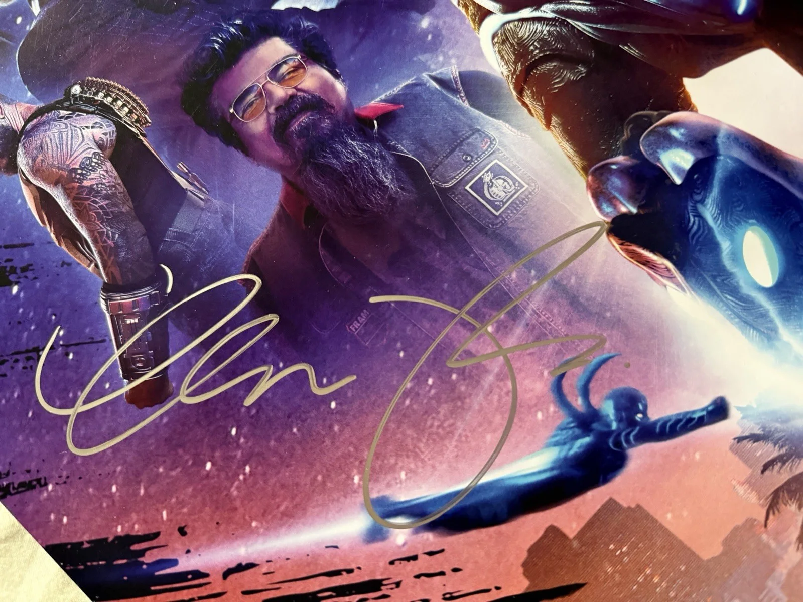 Xolo Mariduena George Lopez signed Original DS Blue Beetle 27x40 Poster BAS COA, изображение 3