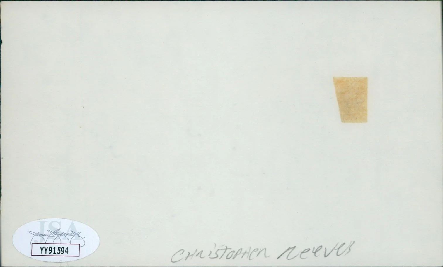Christopher Reeve — Christopher Reeve Actor Signed 3x5 Index Card JSA Authenticated, image 2
