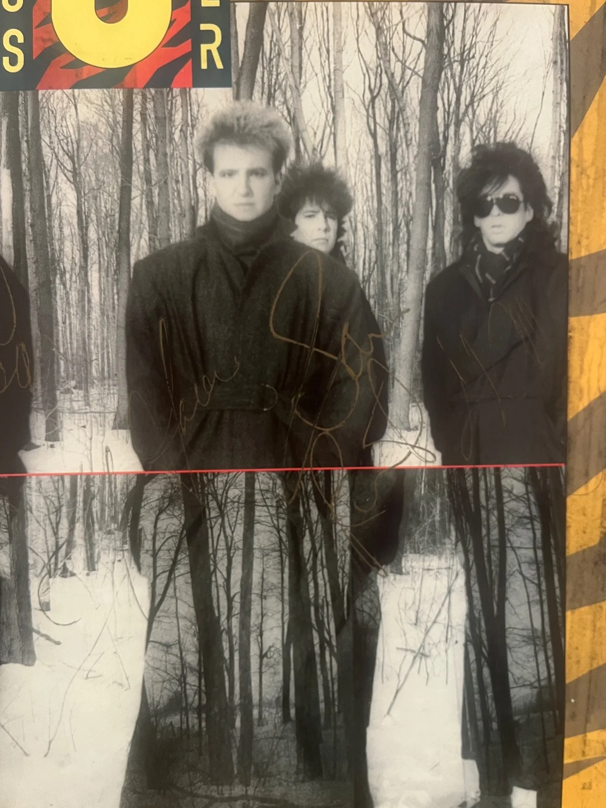 Glass Tiger : The Thin Red Line fully signed vinyl original 5 autographed Lp, image 3