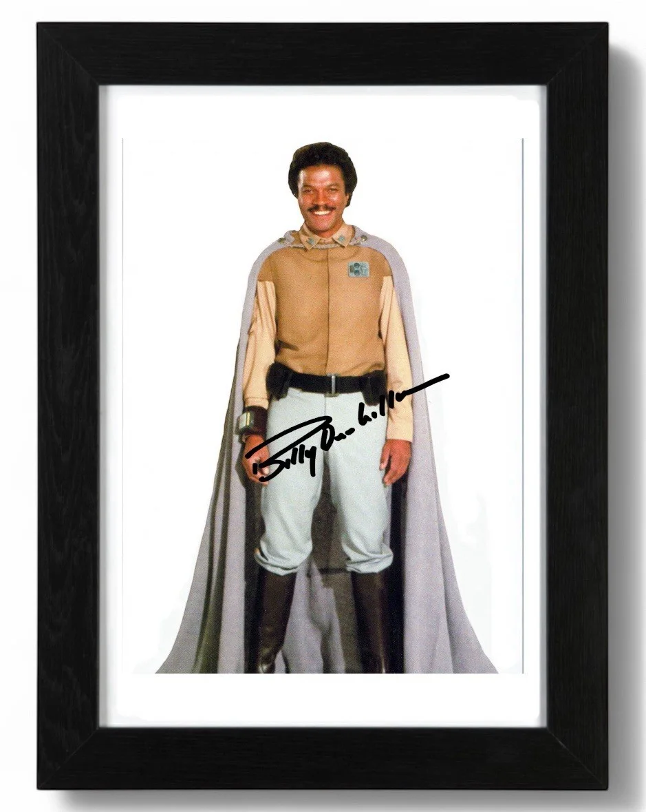 Billy Dee Williams Signed Autograph PHOTO Pre Print 6x4/A4/ Framed Star Wars, image 2