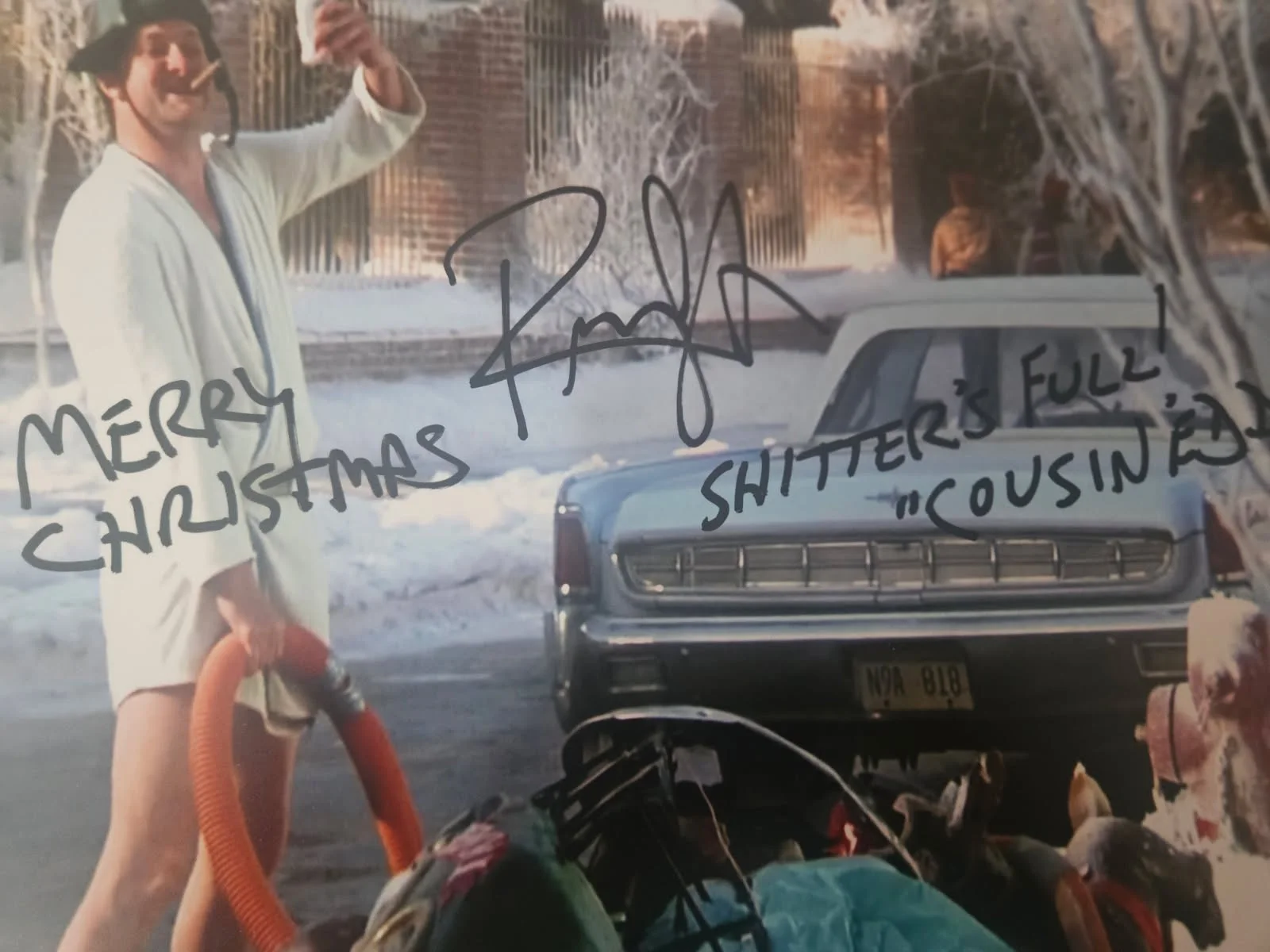Randy Quaid — Christmas Vacation Randy Quaid signed 11x14 color photo Shi%$ Full added JSA **, изображение 2