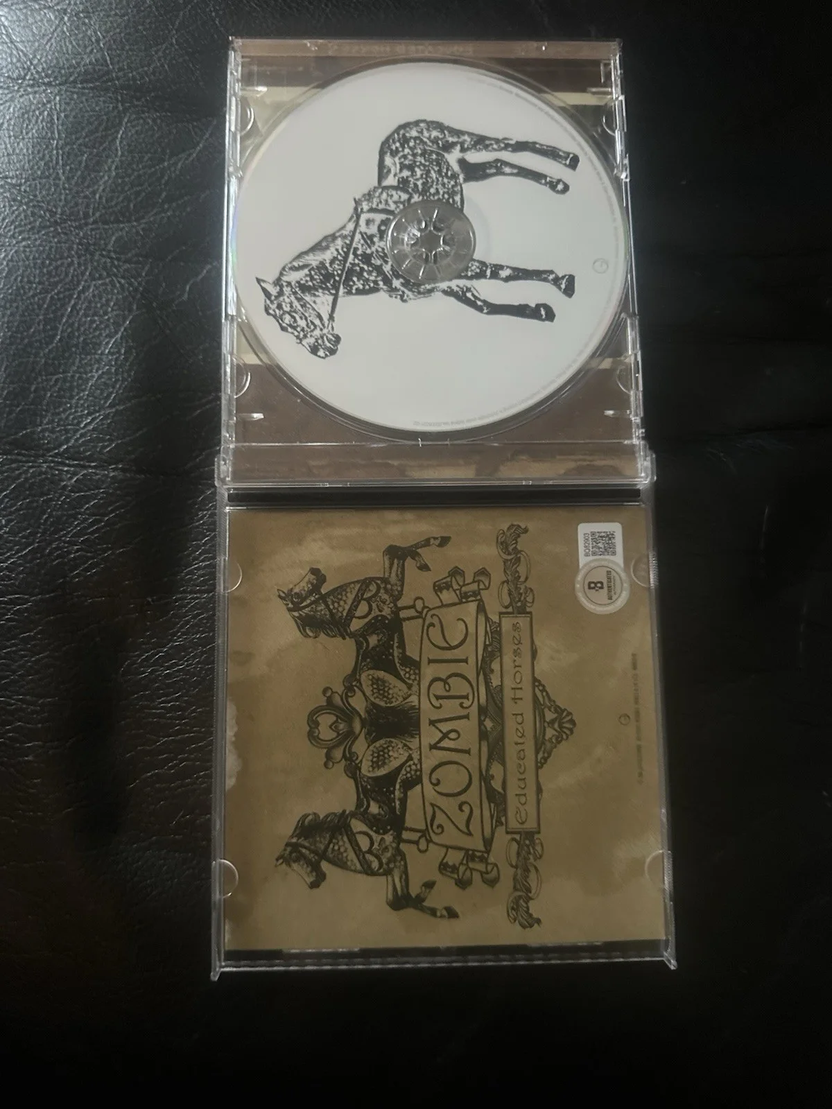 Rob Zombie Signed Educated Horses CD Beckett COA BQ82903, image 2