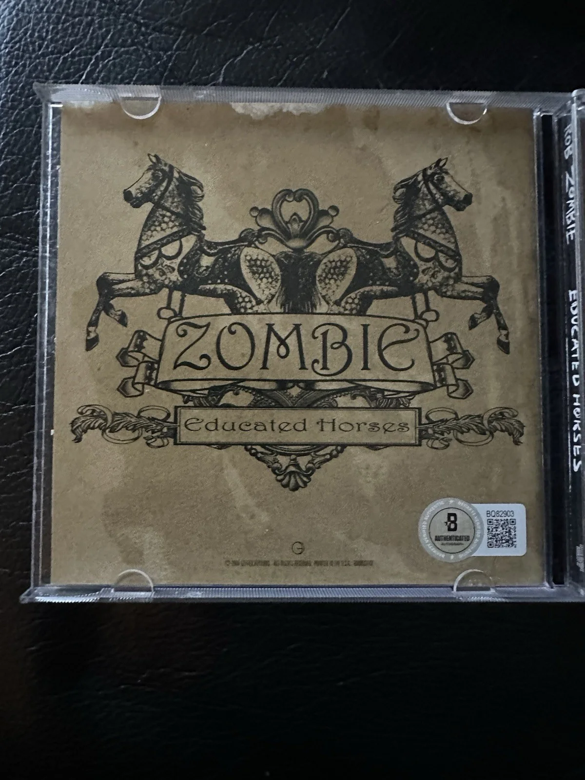 Rob Zombie Signed Educated Horses CD Beckett COA BQ82903, image 3