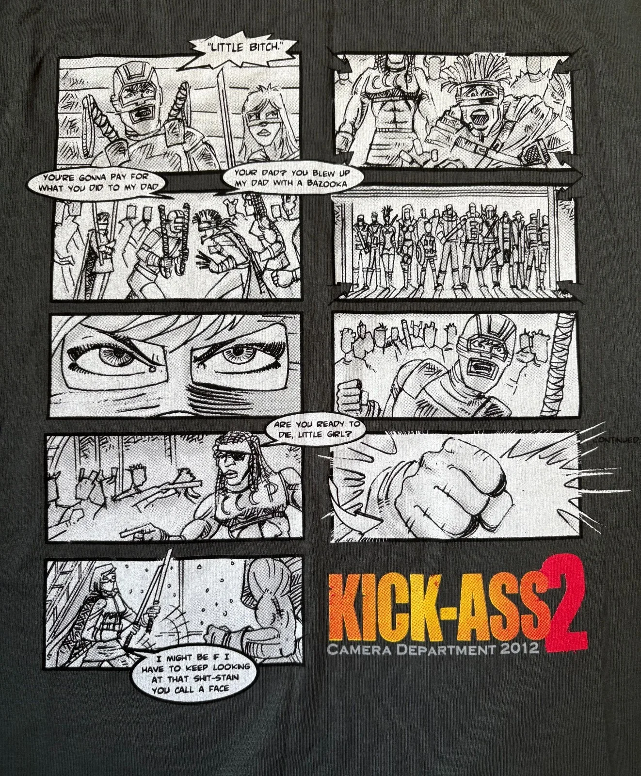 Kick-Ass 2 (Movie Cage) - Rare 2012 Camera Department promo only T-shirt L, изображение 2