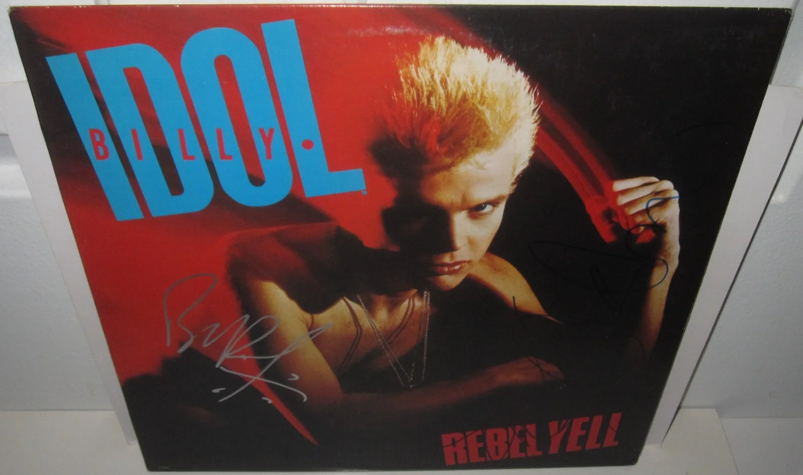 BILLY IDOL SIGNED REBEL YELL ALBUM VINYL ROCK AUTOGRAPH STEVE STEVENS JSA COA X2, image 2