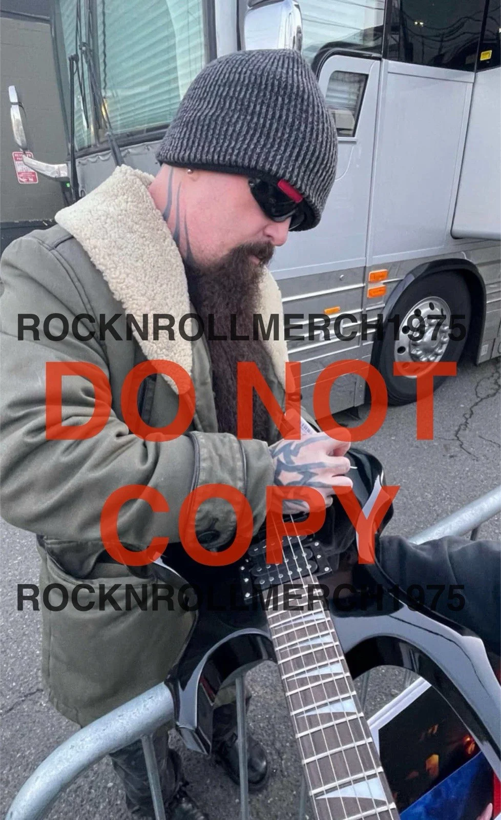 Kerry King Signed Guitar Slayer Metal BC Rich Style PROOF, изображение 5