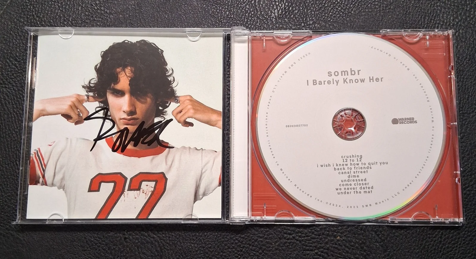Sombr Signed I BARELY KNOW HER CD, image 2
