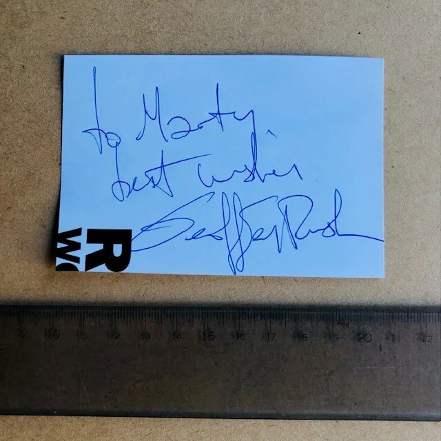 Geoffrey Rush — Geoffrey Rush Hand Signed Autograph Signature Movie Star Actor Celebrity.., изображение 2