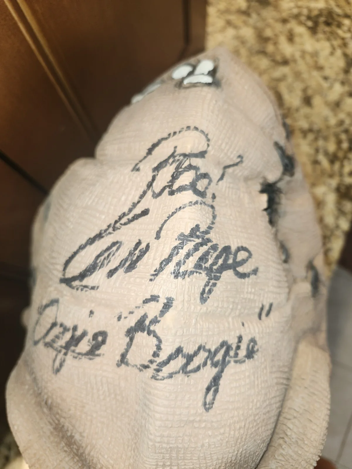 Ken Page — Ken Page Hand Signed "The Nightmare Before Christmas" Oogie Boogie Mask - COA, image 2