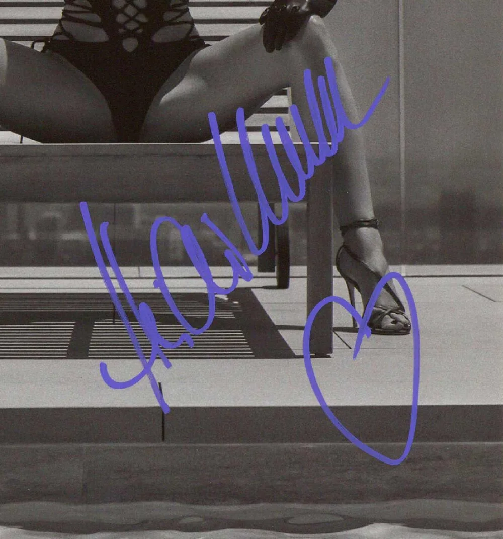 HEIDI KLUM SIGNED 11x14 PHOTO SI VICTORIA SECRET MODEL SUPERMODEL AGT BECKETT, изображение 2