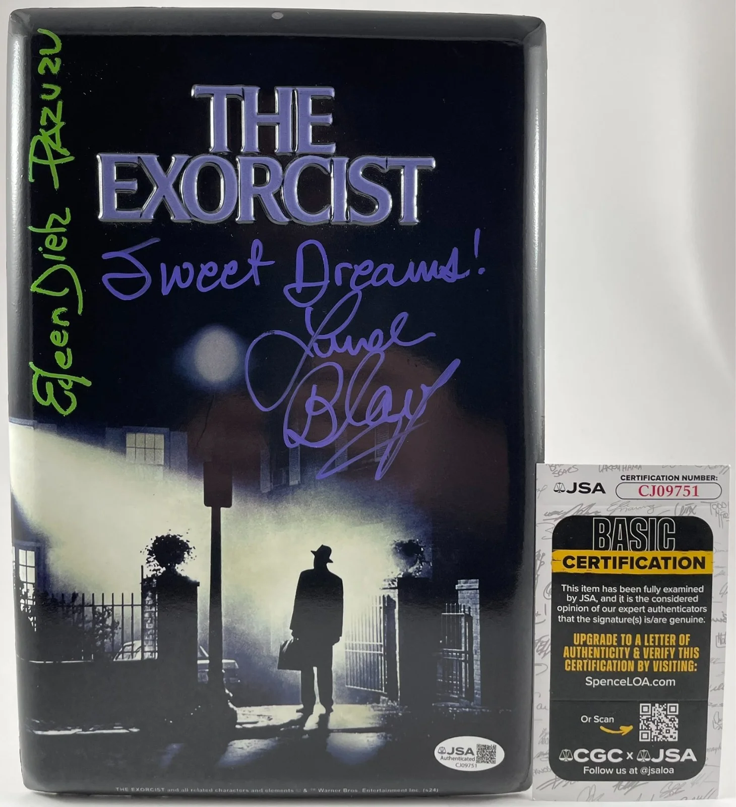 Linda Blair — Linda Blair & Eileen Dietz Signed The Exorcist Metal Wall Art Autograph JSA COA