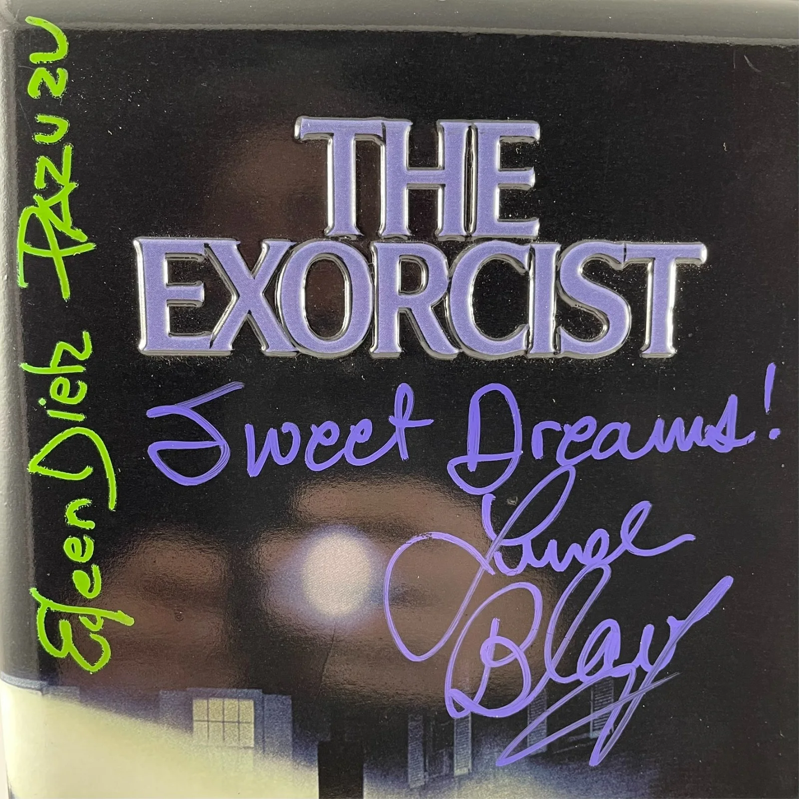 Linda Blair — Linda Blair & Eileen Dietz Signed The Exorcist Metal Wall Art Autograph JSA COA, image 2