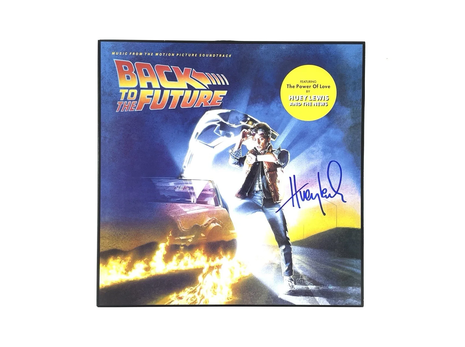 Back to the Future Huey Lewis Autographed Movie Soundtrack Vinyl Album Reissue, изображение 2