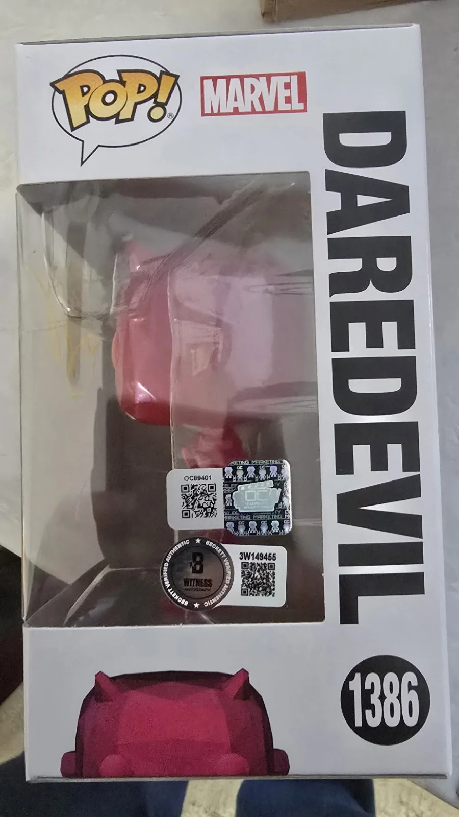 Ben Afleck — Ben Affleck Signed/Autographed Daredevil Funko Pop! Dual Cert. Beckett Witnessed, image 2