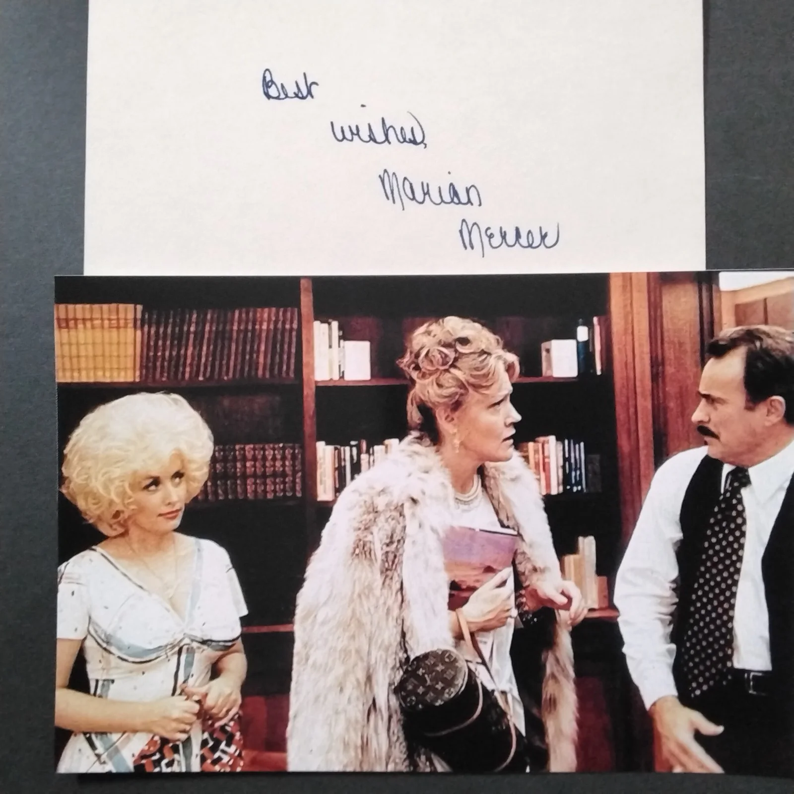 Marian Mercer SIGNED Card Photo TV Movie Actress 9 to 5 Mary Hartman It's Living, изображение 2