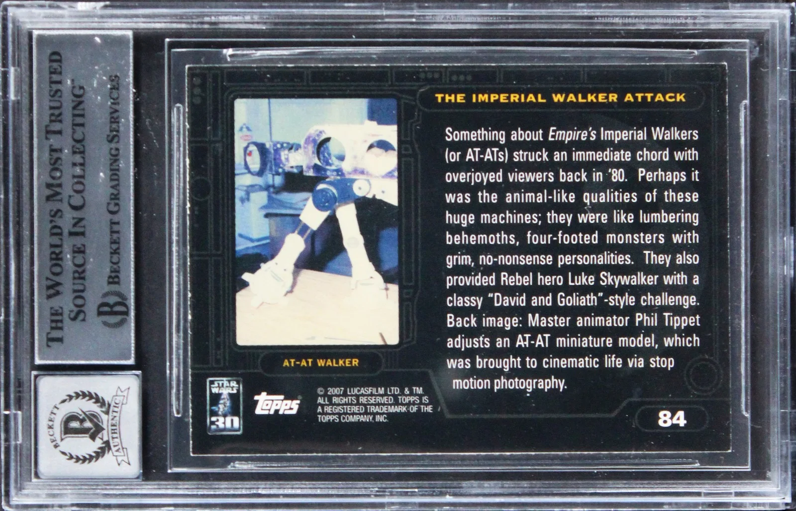 Peter Kuran, Don Dow, Tom St. Amand — (3) Kuran, Dow & St. Amand Signed 2007 SW 30th Ann. #84 Card Auto 10! BAS Slab, изображение 2