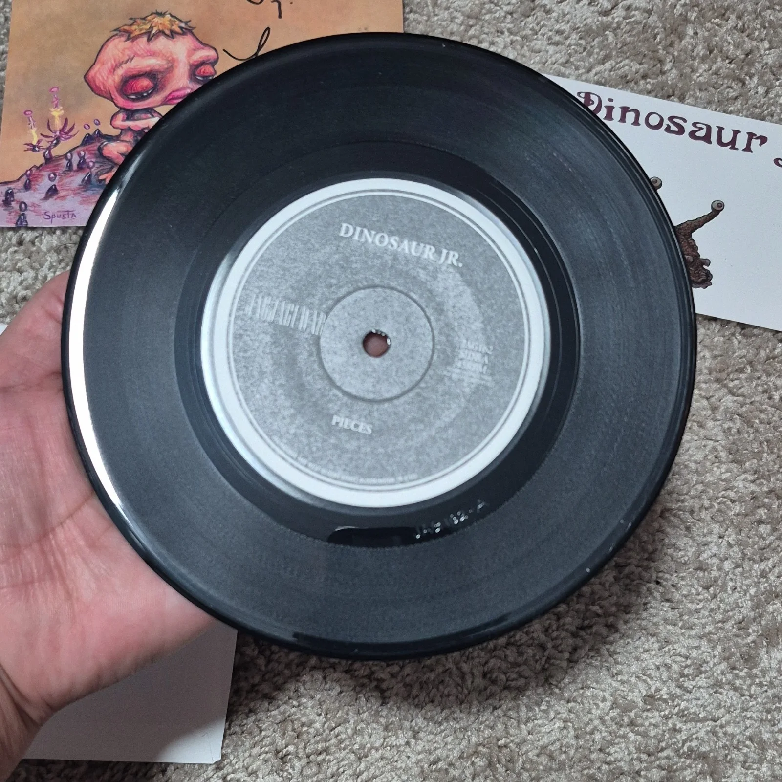 Dinosaur Jr. Autographed mini Vinyl Record Original Signed Sleeve, image 4