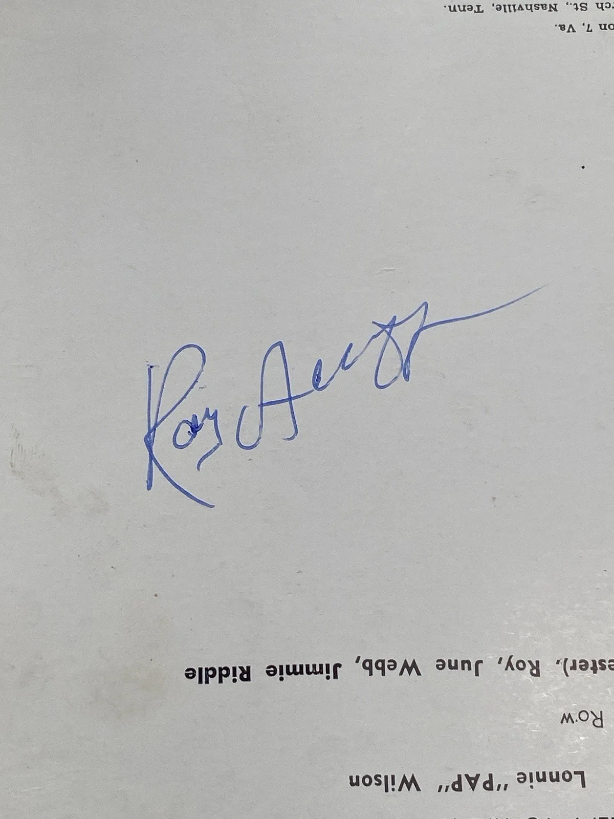 Roy Acuff Signed 8x10 Photo – Country Music Legend Autograph, изображение 2