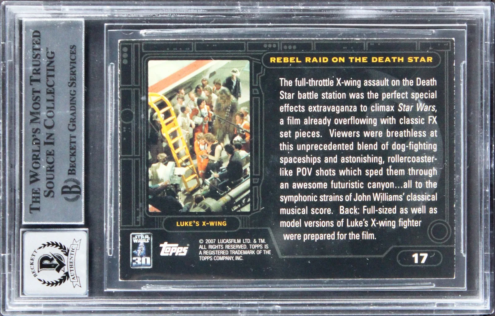 Patricia Rose Duignan, Jonathan Erland, Byron Werner, Dave Scott — (7) Duignan +6 Signed 2007 Star Wars 30th Anniv #17 Card Auto 10! BAS Slabbed, image 2