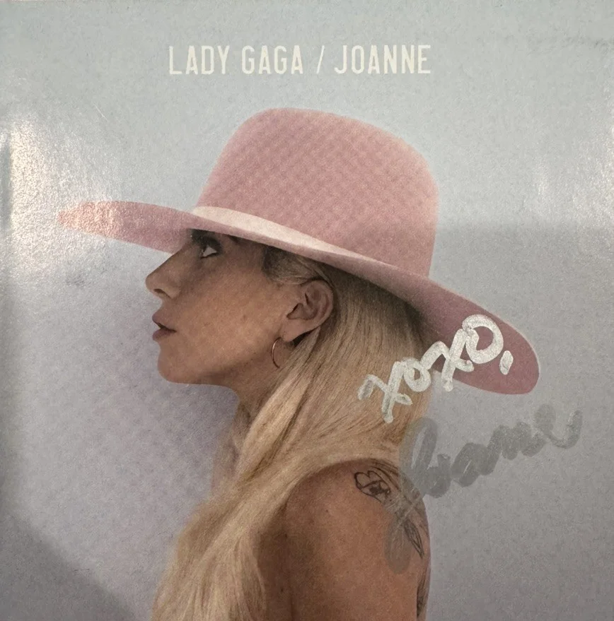 Lady Gaga Signed Stefani Germanotta (Joanne) 6x12 CD Cover Framed JSA, изображение 3