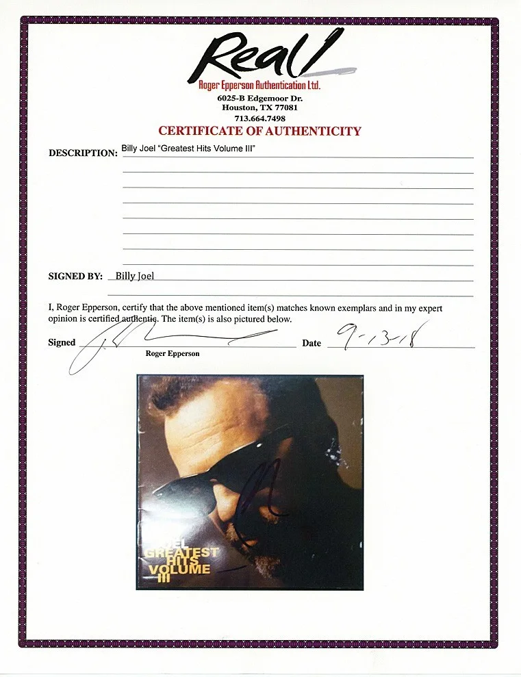 REAL -BILLY JOEL- Signed/Autograph/Auto Greatest Hits Music CD - EPPERSON LOA, image 2