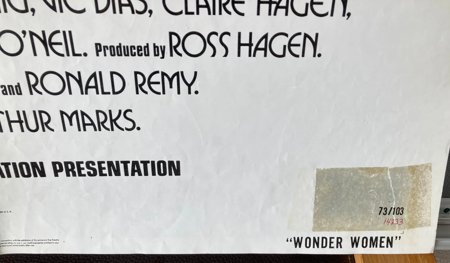 Cinema Poster: WONDER WOMEN 1973 (US One Sheet) Nancy Kwan Ross Hagen, изображение 3