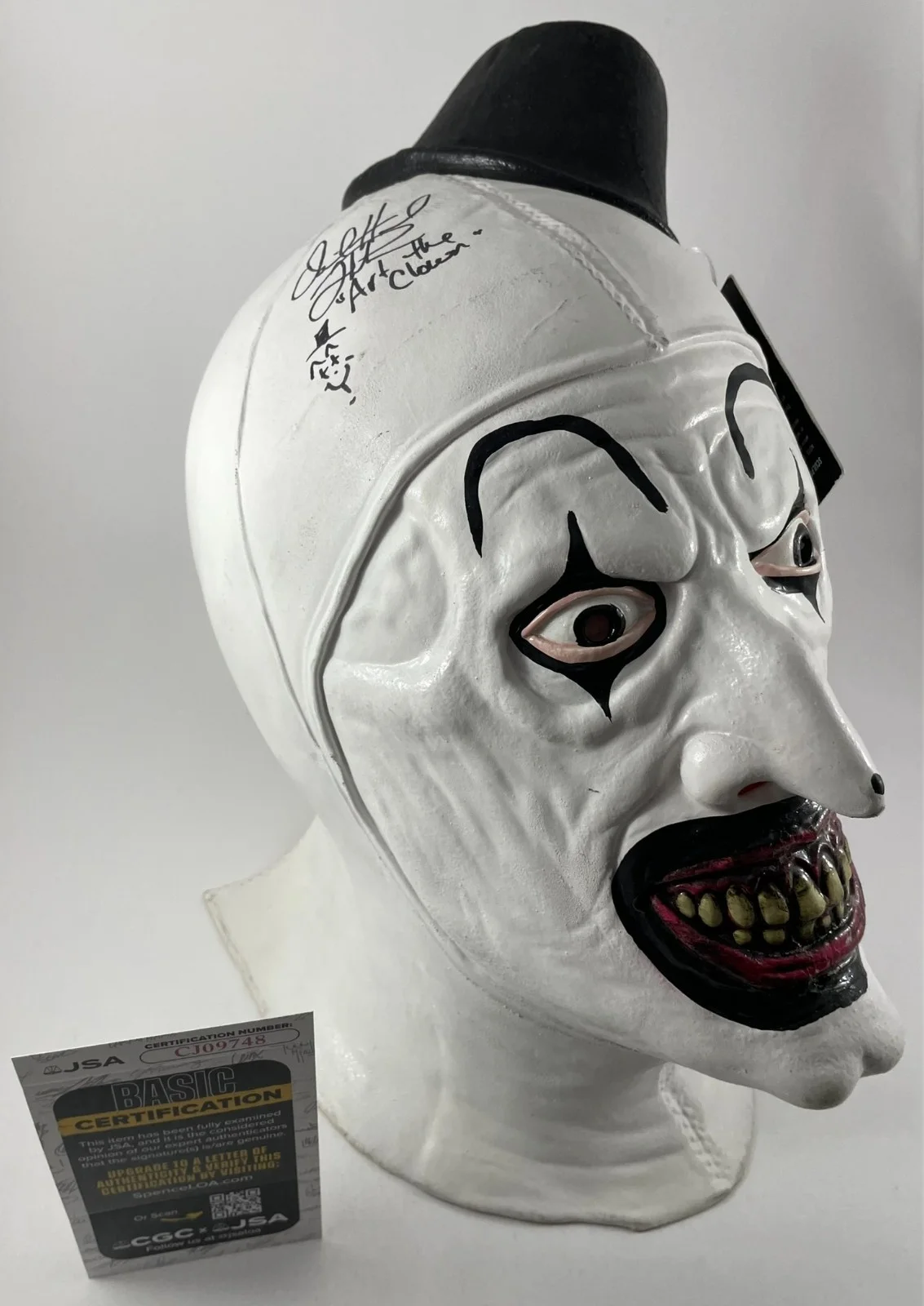 David Howard Thornton — David Howard Thornton Signed TOTS Terrifier Art The Clown Mask Autograph JSA COA