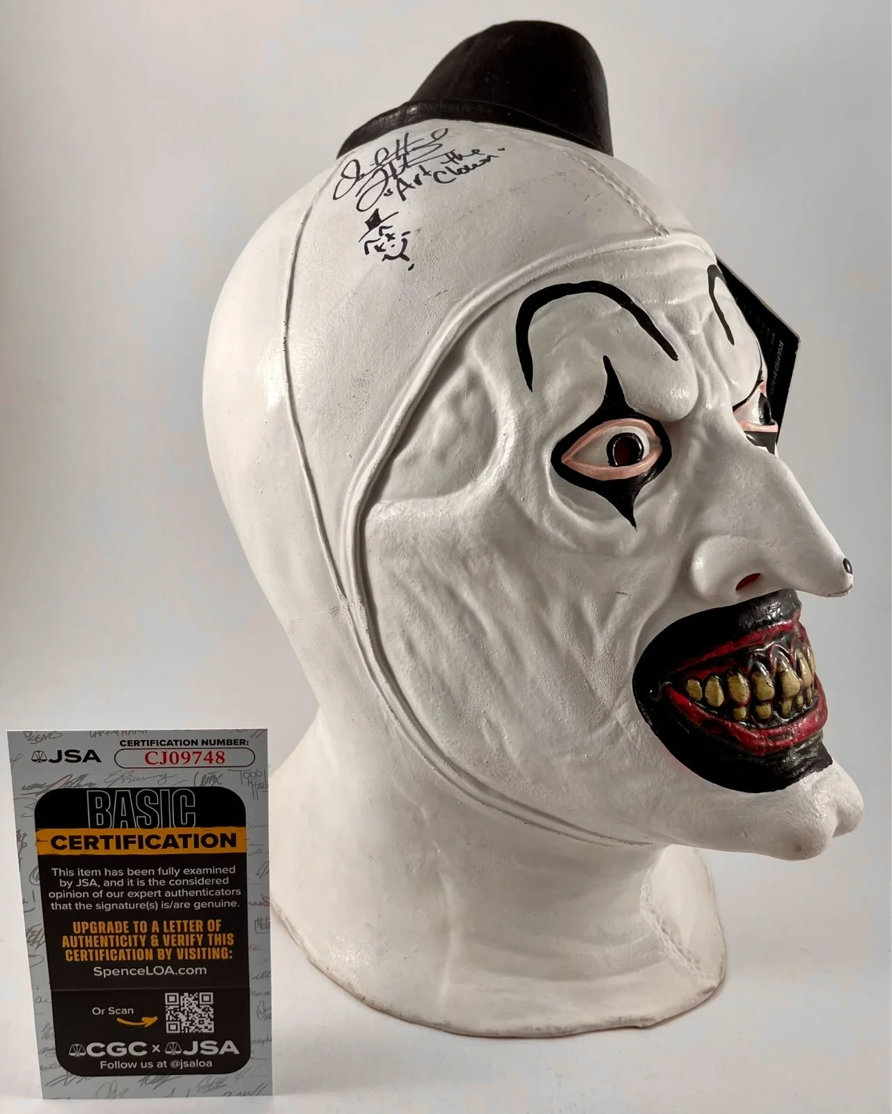 David Howard Thornton — David Howard Thornton Signed TOTS Terrifier Art The Clown Mask Autograph JSA COA, изображение 3