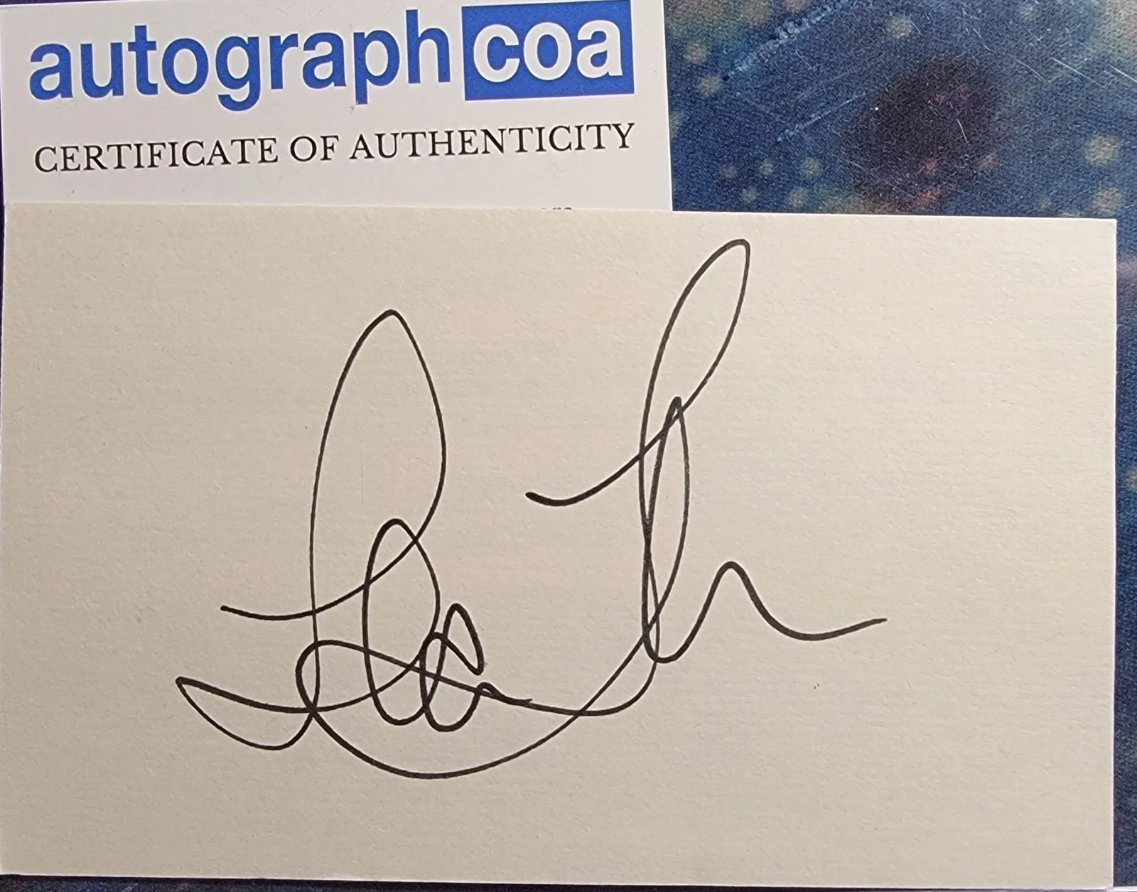 Lea Thompson — Lea Thompson Authentic Signed Index Card W/ ACOA Caroline In The City
