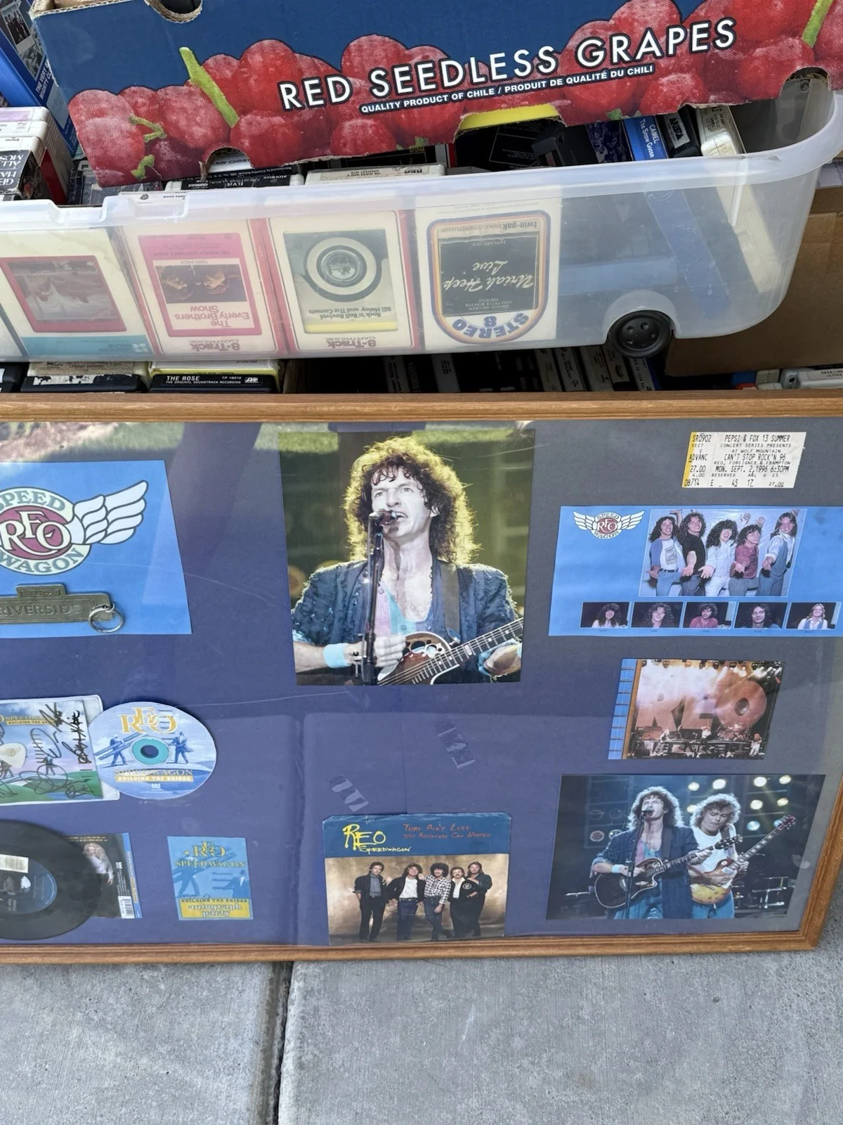 REO SPEEDWAGON SIGNED AUTOGRAPH x6 BACKSTAGE FRAMED CD KEVIN No Coa, image 3