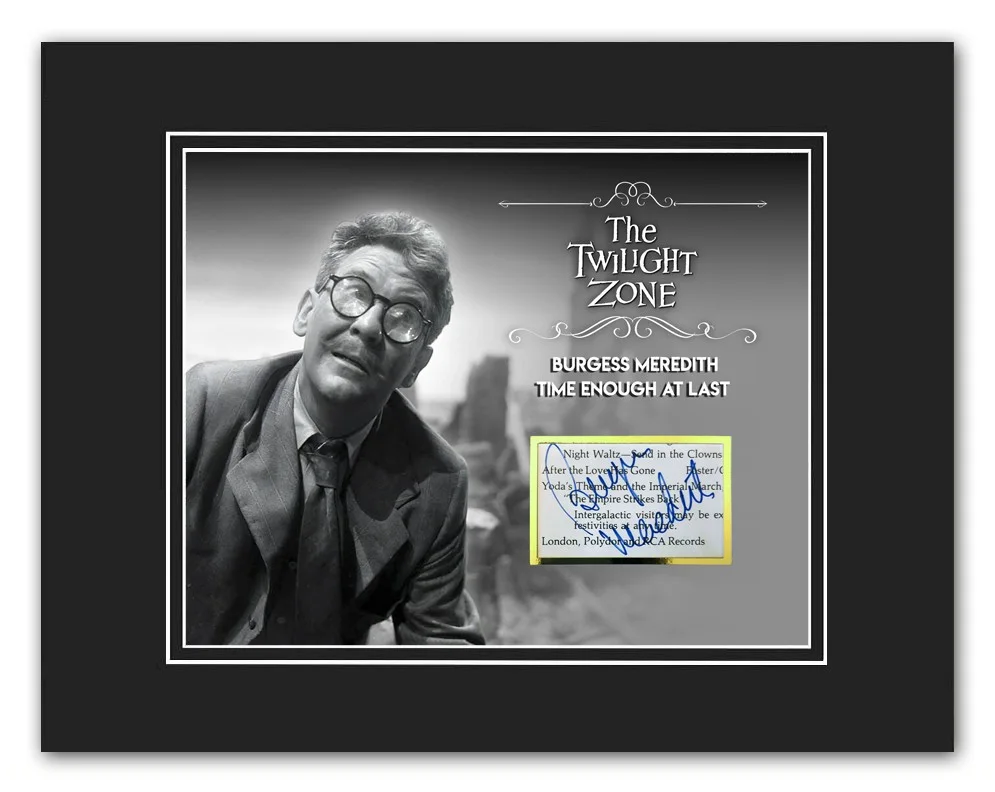 BURGESS MEREDITH — BURGESS MEREDITH Signed/Autographed Mat Display - The Twilight Zone Rod Serling, image 2