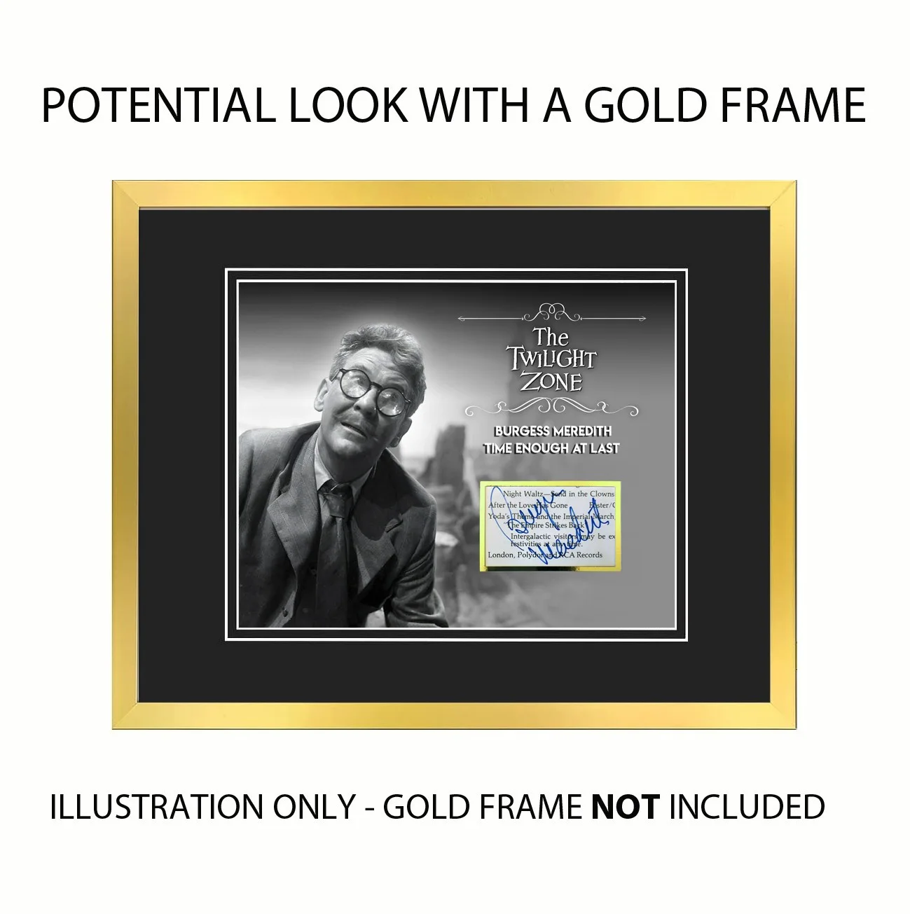 BURGESS MEREDITH — BURGESS MEREDITH Signed/Autographed Mat Display - The Twilight Zone Rod Serling, image 3