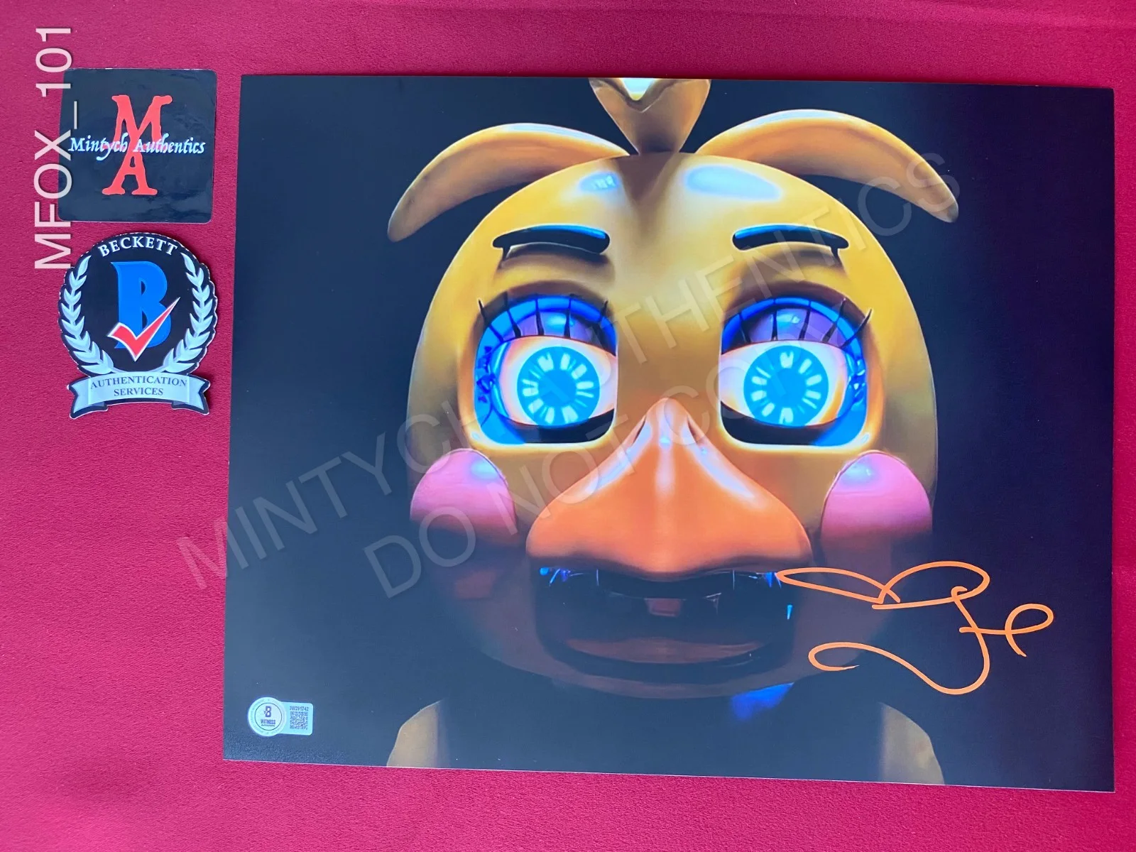 Megan Fox — Megan Fox signed 11x14 photo Five Nights at Freddy's Toy Chica Beckett COA