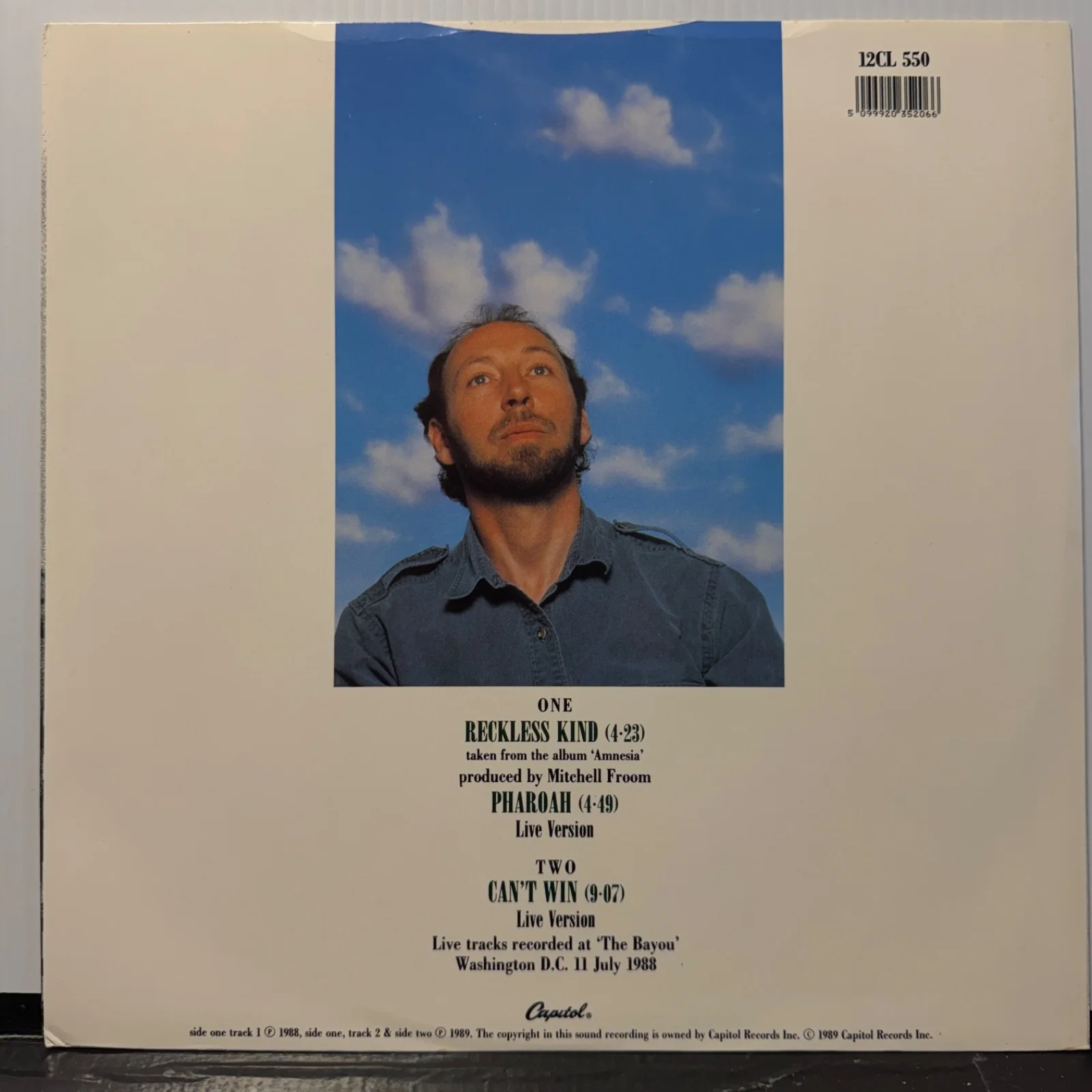 RICHARD THOMPSON "Reckless Kind E.P." UK vinyl pressing AUTOGRAPHED ON COVER! NM, изображение 3