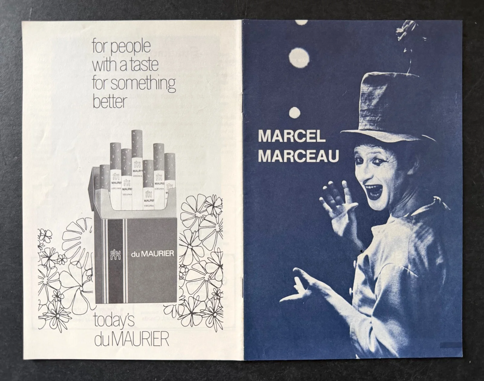 Marcel Marceau Signed 1970 Program JSA French Mime Artist Bip The Clown, изображение 3