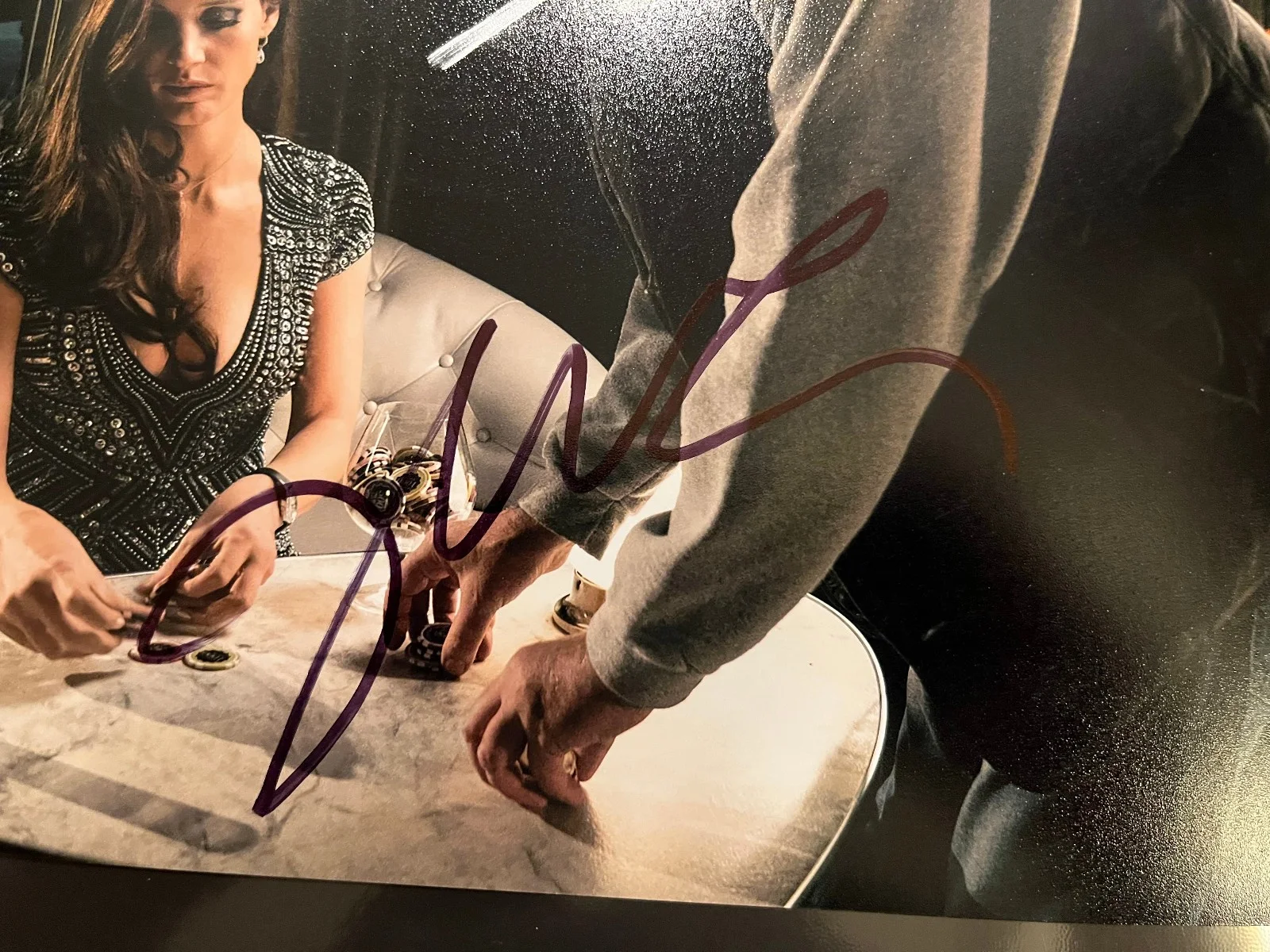 Jessica Chastain, Aaron Sorkin — Jessica Chastain & Aaron Sorkin Signed Signed 8x10 Molly's Game Photo, image 3