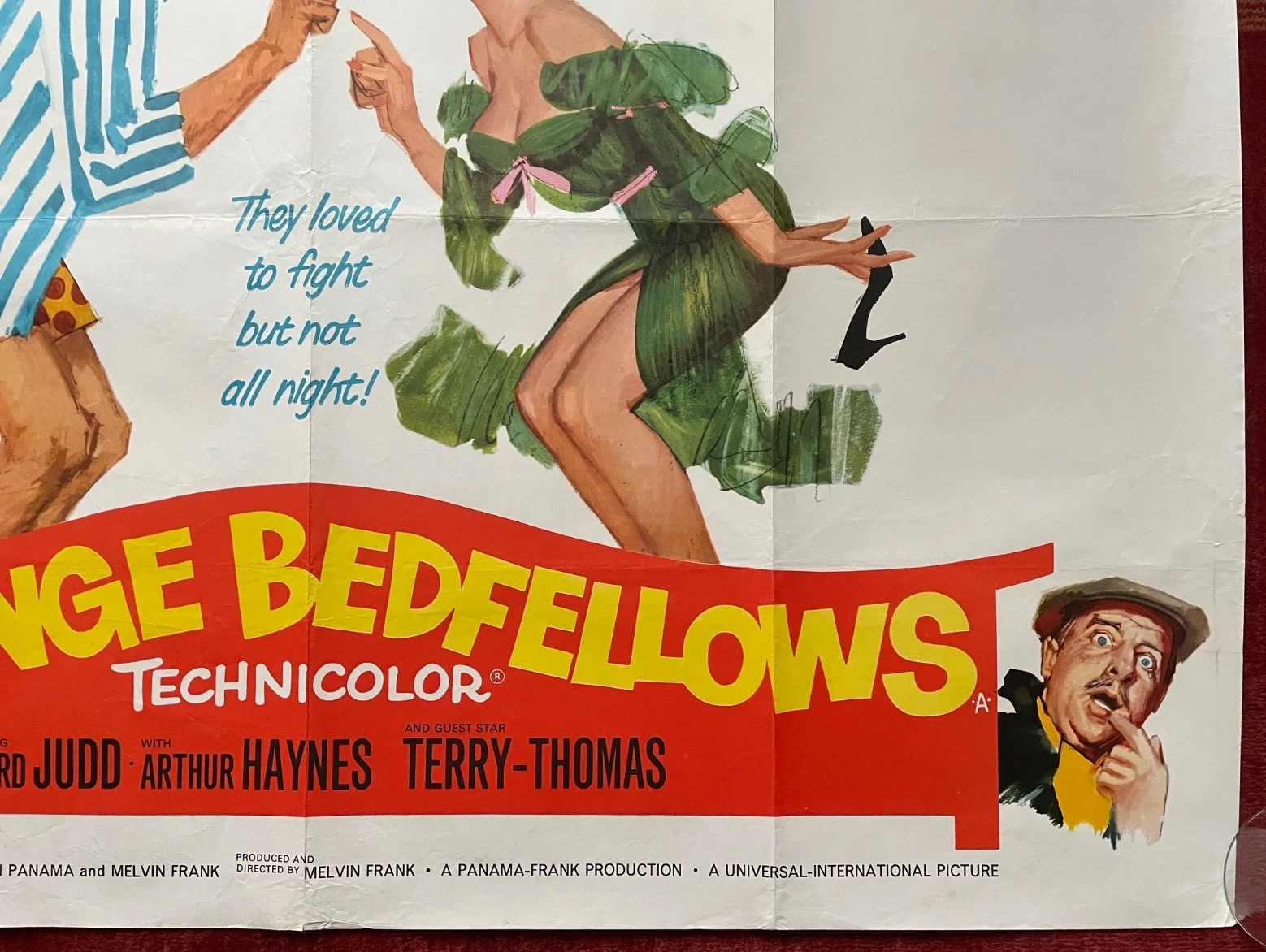 STRANGE BEDFELLOWS (1965) Original UK Quad Movie Film Poster Gina Lollobrigida, изображение 5