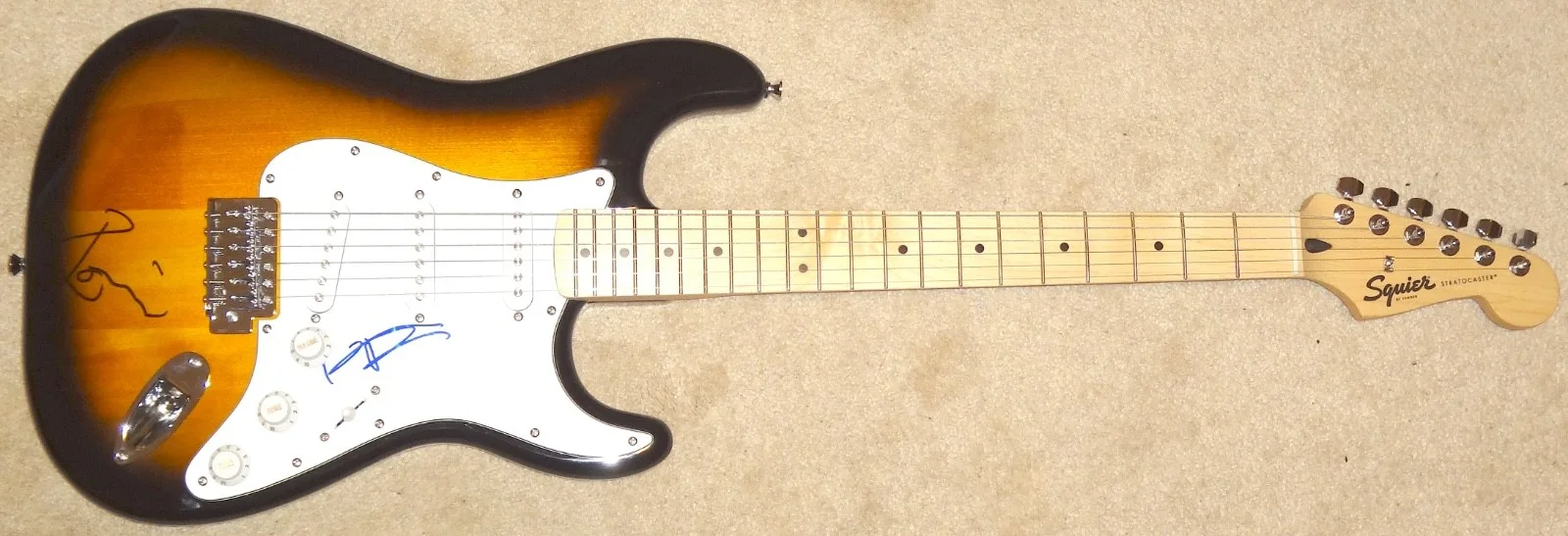 ROLLING STONES HAND SIGNED AUTOGRAPHED FENDER GUITAR RICHARDS WOOD W/EXACT PROOF, изображение 4
