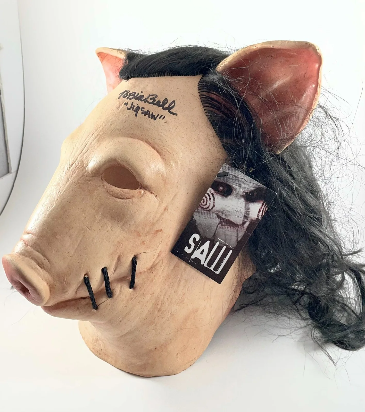 Tobin Bell — Tobin Bell Signed TOTS SAW Pig Head Mask Authentic Autograph Jigsaw JSA COA