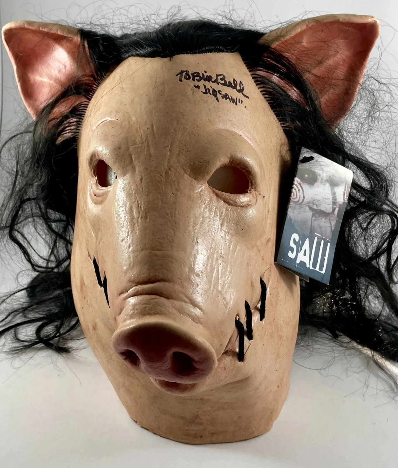 Tobin Bell — Tobin Bell Signed TOTS SAW Pig Head Mask Authentic Autograph Jigsaw JSA COA, image 3
