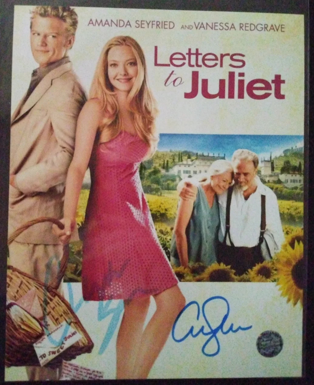 Amanda Seyfried — Amanda Seyfried & Christopher Egan signed 8x10 Photo Letters to Juliet COA AUTO
