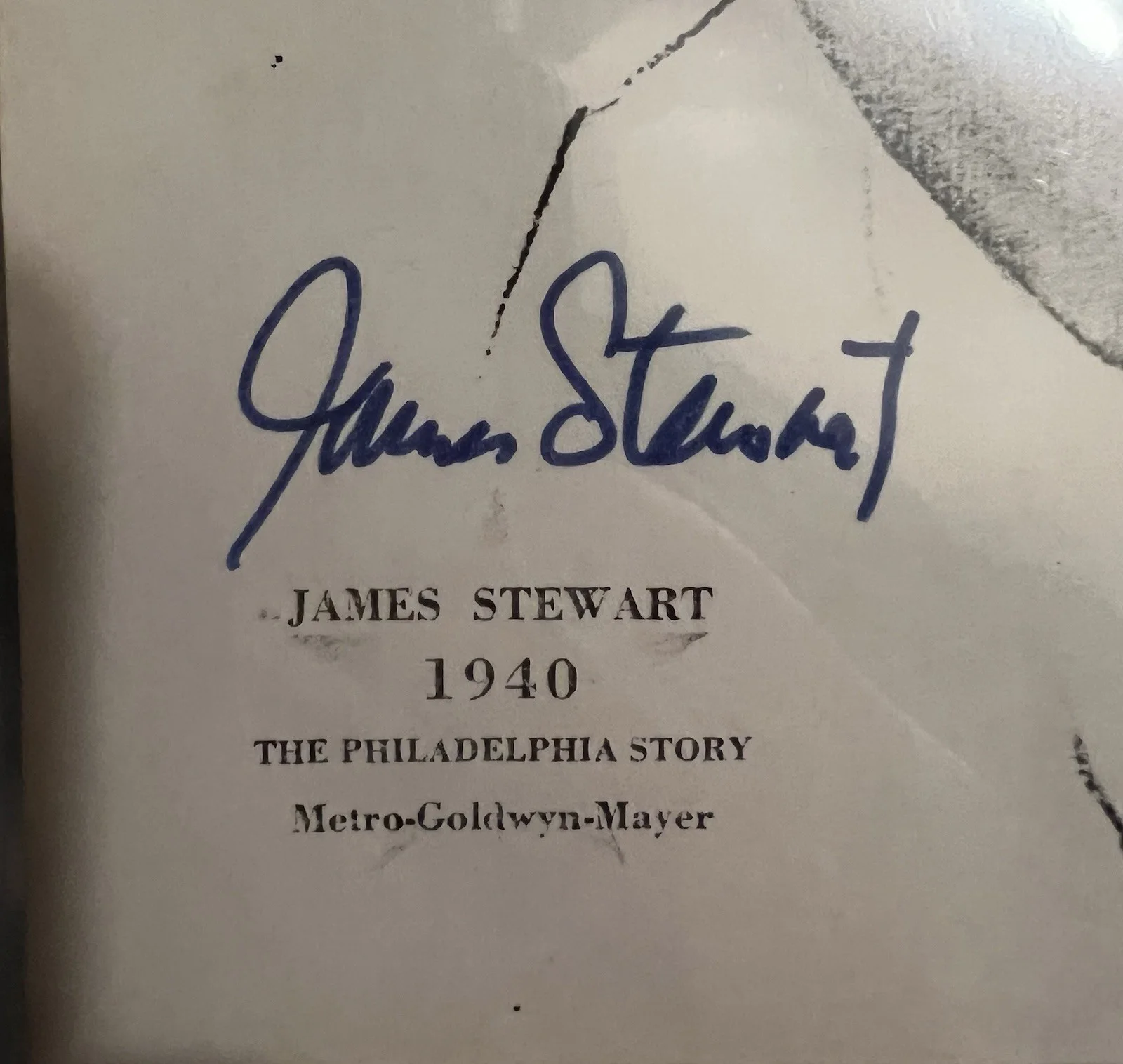 JAMES STEWART JSA CERTIFIED SIGNED WITH POP CEN. L/E WORN SWATCH CARD & PHOTOS, image 2
