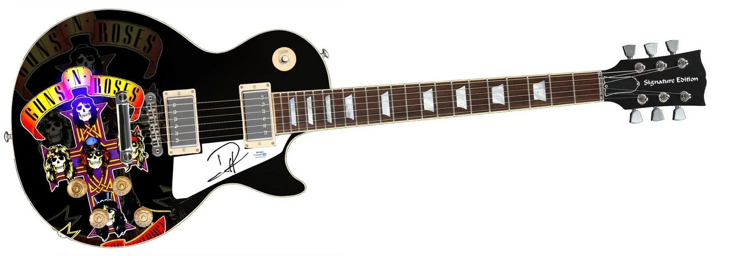 Guns N Roses Duff McKagan Signed Custom Graphics Album Guitar, изображение 2