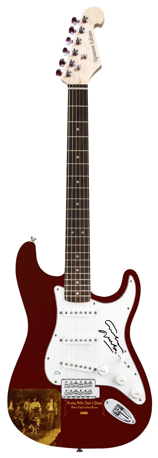 Graham Nash Crosby Stills & Nash Autographed 1/1 Custom Graphics Guitar, изображение 2