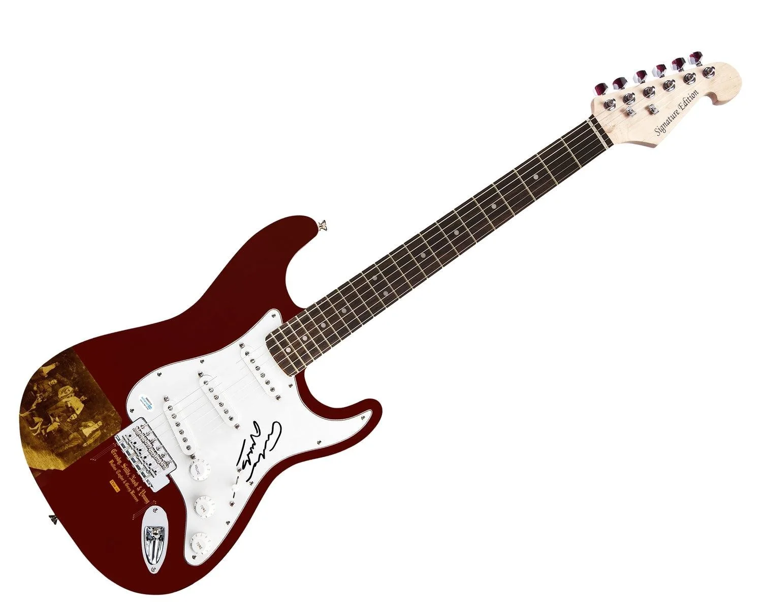 Graham Nash Crosby Stills & Nash Autographed 1/1 Custom Graphics Guitar, изображение 3