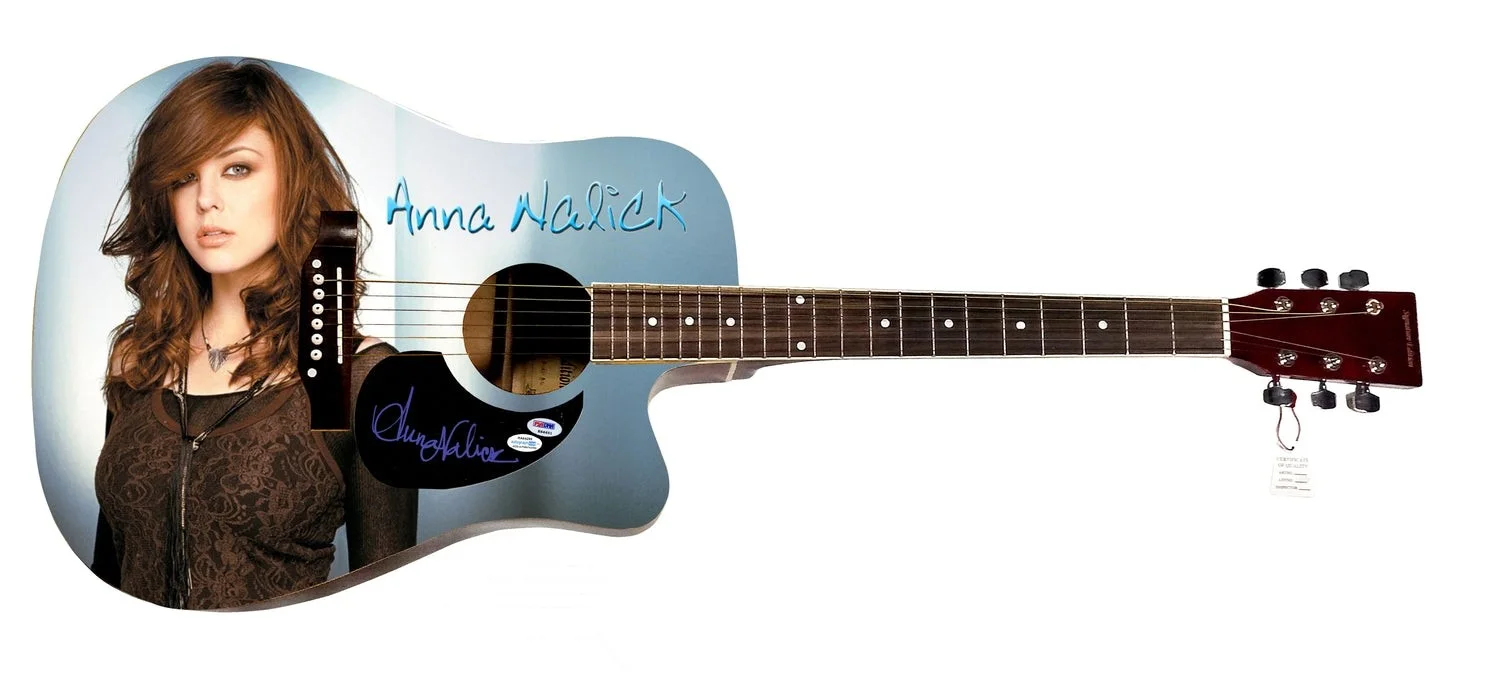Anna Nalick Signed 1/1 Custom Graphics Acoustic Guitar, image 2
