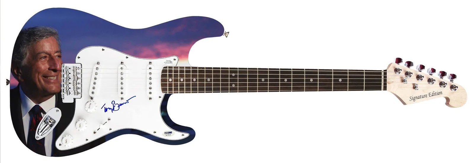 Tony Bennett Signed Autographed Guitar ACOA, image 2