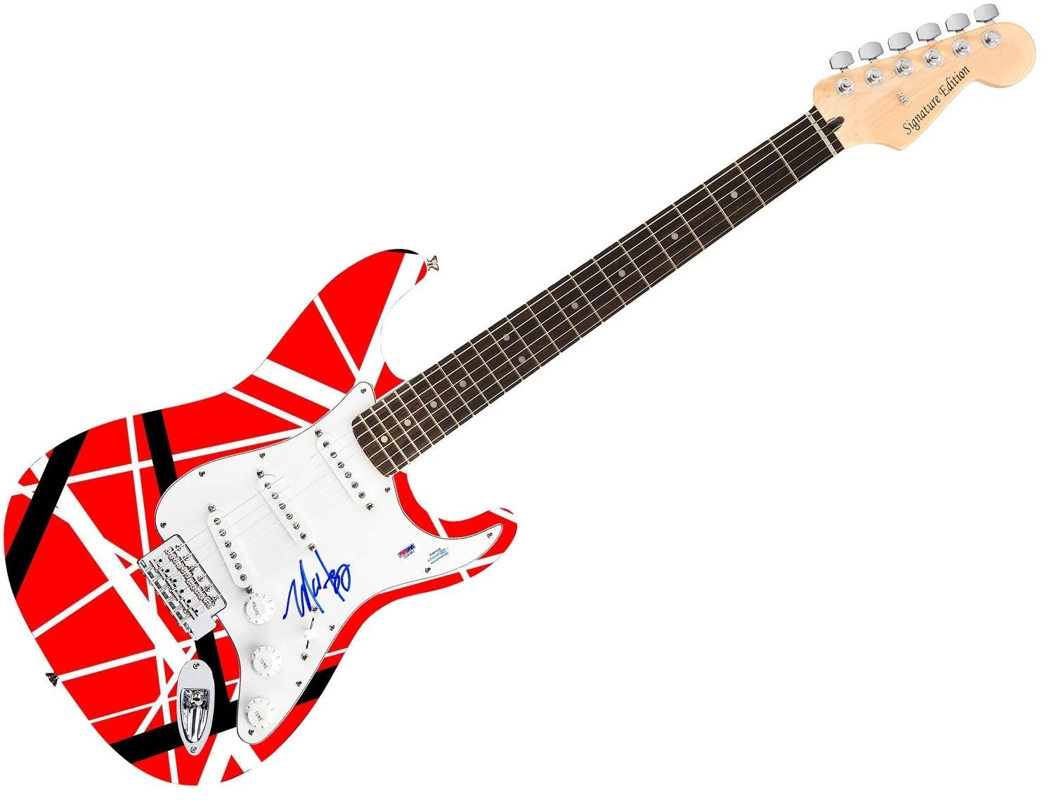 Van Halen Michael Anthony Autographed 1/1 Custom Graphics Photo Guitar PSA, image 3